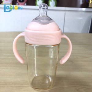 Nou-nascuti BPA Free PPSU Sticla de hrana 240ml Baby Bottle Custom Logo Sticla de lapte pentru bebelusi cu mânere