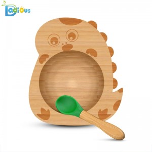 En-gros de mâncăruri ieftine Bamboo Bamboo biodegradabile Bamboo placă de copil personalizat Baby bambus suction Bowl