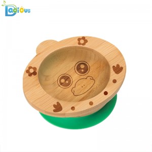 Produse pentru hrănirea copilului Bambus aspirație Placă pentru copii BPA Bambus gratuit pentru copii Bubă de aspirație pentru copii Bambus